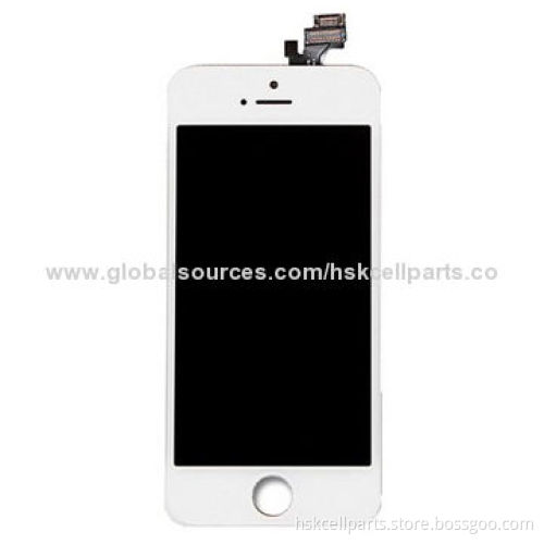 Mobile Phone LCD and Touchscreen Assembly for iPhone 5, White (OEM)